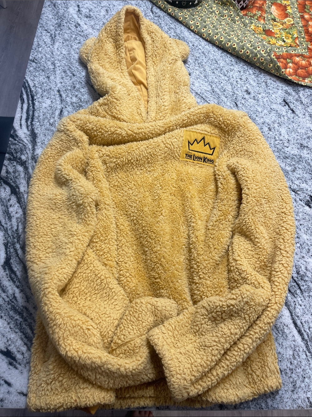 Lion king broadway Sherpa Hoodie Jacket - Yellow